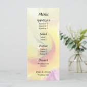 Bleek Yellow Cattleya Orchids Wedding Menu (Staand voorkant)