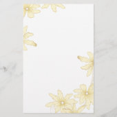 Bleek Yellow Daisies Wedding Menu (Achterkant)