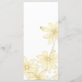 Bleek-Yellow Daisies Wedding Programme Programmakaart (Achterkant)