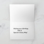 Bleek Yellow Daisy, Happy Birthday Kaart (Binnen)