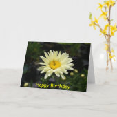 Bleek Yellow Daisy, Happy Birthday Kaart (Gele Bloem)