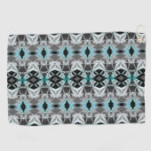 Bleek zilver tot helder blauw beeld in virtuele st golfhanddoek (Horizontaal)