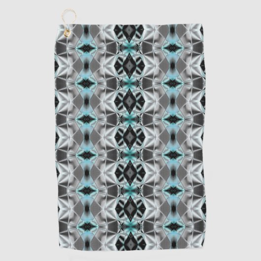 Bleek zilver tot helder blauw beeld in virtuele st golfhanddoek (Voorkant)