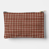 Bleekbeige en rood ruitpatroon etui (Achterkant)