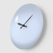 Bleekblauw acryl grote klok (Hoek)
