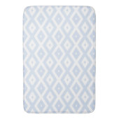 Bleekblauw en wit diamantpatroon badmat (Voorkant Verticaal)