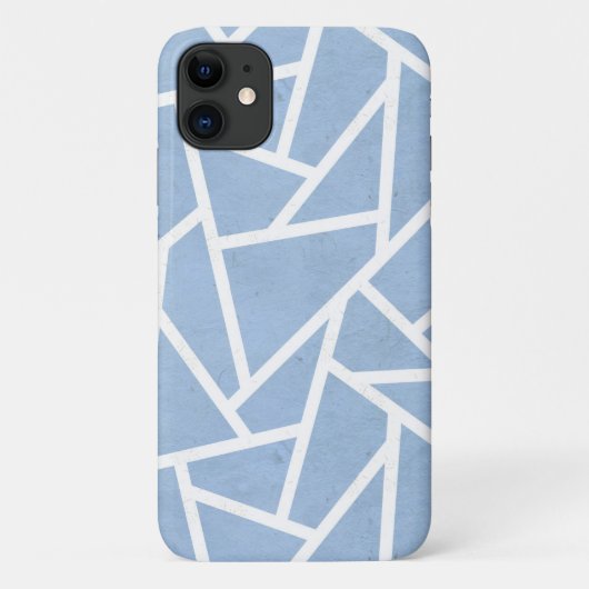 Bleekblauw en wit mozaïekpatroon Case-Mate iPhone case (Achterkant)