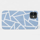 Bleekblauw en wit mozaïekpatroon Case-Mate iPhone case (Achterkant (horizontaal))