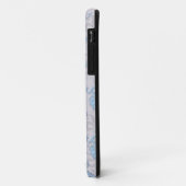 Bleekblauw en zilverwit damast Case-Mate iPhone case (Achterkant/links)