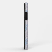 Bleekblauw en zilverwit damast Case-Mate iPhone case (Achterkant/rechts)