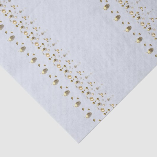 Bleekblauw met gouden accent tissuepapier (Detail)