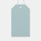 Bleekblauw met perzik gunstlabel cadeaulabel (Achterkant)
