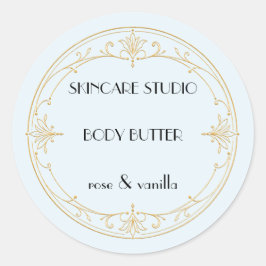 Bleekblauwe Body Butter Label Sticker