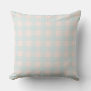 Bleekblauwe Buffalo Plaid Stijl Urban Farmhouse Buitenkussen