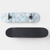 Bleekblauwe damast persoonlijk skateboard (Horizontaal)