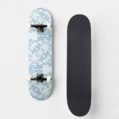 Bleekblauwe damast persoonlijk skateboard (Voorkant)