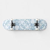 Bleekblauwe damast persoonlijk skateboard (Horizontaal)