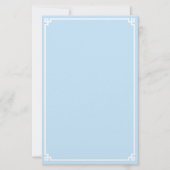 Bleekblauwe en witte Griekse sleutelrand Briefpapier (Voorkant)