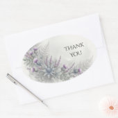 Bleekblauwe lavendel botanische bedank sticker (Envelop)