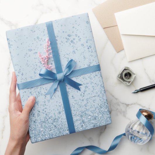Bleekblauwe nepschitter  cadeaupapier (Geschenken)