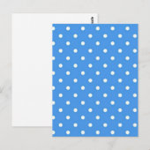 Bleekblauwe Stippen Kunst Briefkaart (Voorkant / Achterkant)