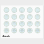 Bleekblauwe zeep label sticker (Vel)