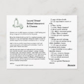 Bleekbreker Mac en kaasrecept Briefkaart (Achterkant)