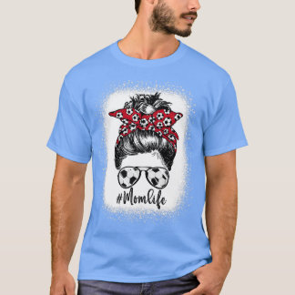 Bleekend mam leven met luipaard en Messy Bun Playe T-shirt