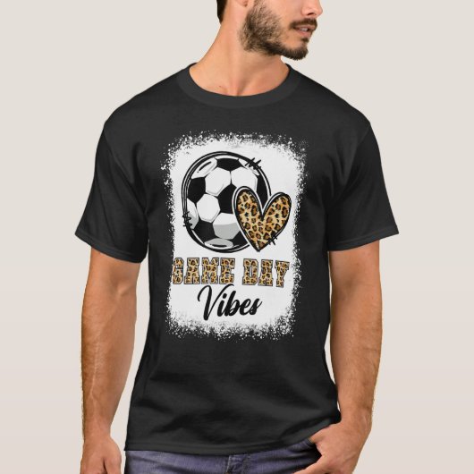Bleekende voetbaldag Vibes Soccer Mam Day T-shirt (Voorkant)