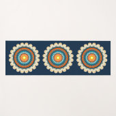 Bleekgeel Oranje Mandala Yogamat (Voorkant (horizontaal))