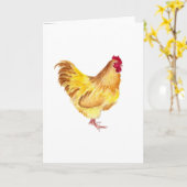 bleekgeel orpingtonhaan het schilderen wenskaart kaart (Gele Bloem)