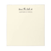 Bleekgeel Van het bureau van eenvoudige scriptnaam Notitieblok (Voorkant)