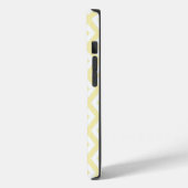 Bleekgele en witte diamant patroon Case-Mate iPhone case (Achterkant / Links)