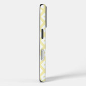 Bleekgele en witte diamant patroon Case-Mate iPhone case (Achterkant / Rechts)