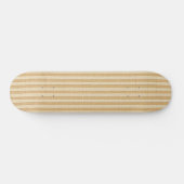 Bleekgele Strepen Threaded Stof Patroon Persoonlijk Skateboard (Horizontaal)