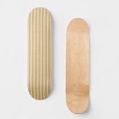 Bleekgele Strepen Threaded Stof Patroon Persoonlijk Skateboard (Voorkant)
