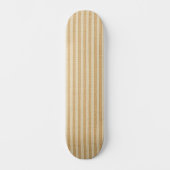Bleekgele Strepen Threaded Stof Patroon Persoonlijk Skateboard (Voorkant)