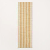 Bleekgele Strepen Threaded Stof Patroon Yogamat (Voorkant)
