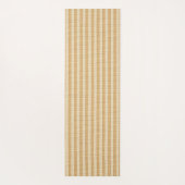 Bleekgele Strepen Threaded Stof Patroon Yogamat (Achterkant)