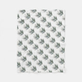 Bleekgroen blad fleece deken (Voorkant)