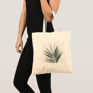 Bleekgroen blad tote bag