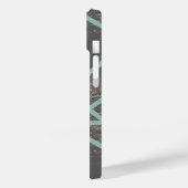 Bleekgroen en grijs mozaïekpatroon Case-Mate iPhone case (Achterkant / Links)