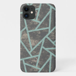 Bleekgroen en grijs mozaïekpatroon Case-Mate iPhone case