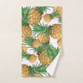 Bleekgroen gestileerd ananaspatroon bad handdoek (Handdoek)