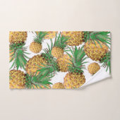 Bleekgroen gestileerd ananaspatroon bad handdoek (Handdoek)