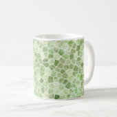 Bleekgroen Kasseien Patchwork Terrazzo Patroon Koffiemok (Voorkant rechts)