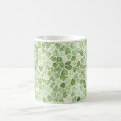 Bleekgroen Kasseien Patchwork Terrazzo Patroon Koffiemok (Center)