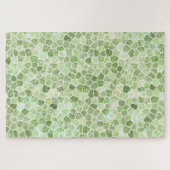 Bleekgroen Kasseien Patchwork Terrazzo Patroon Legpuzzel (Horizontaal)