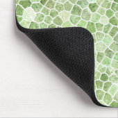 Bleekgroen Kasseien Patchwork Terrazzo Patroon Muismat (Hoek)