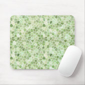 Bleekgroen Kasseien Patchwork Terrazzo Patroon Muismat (Met muis)